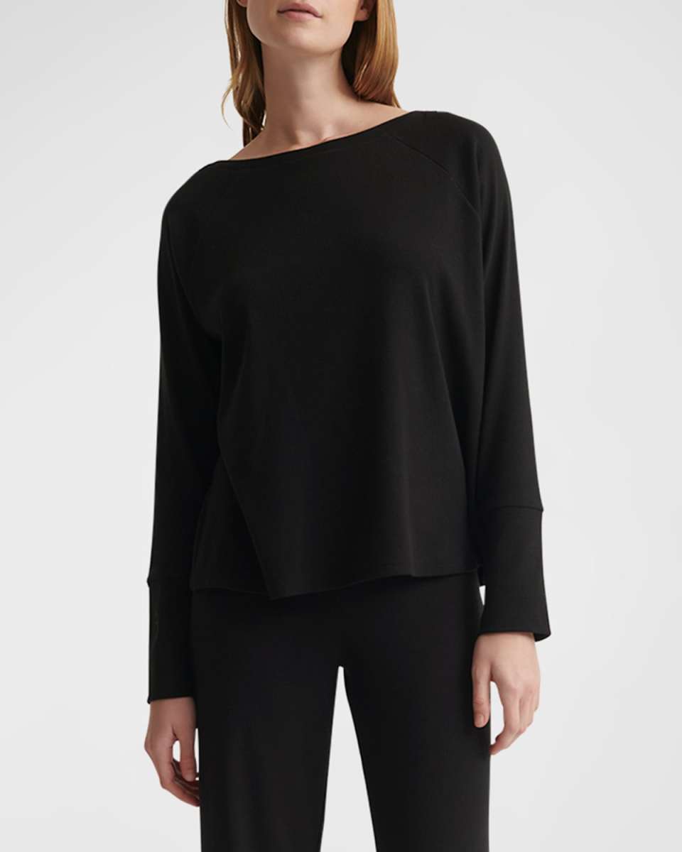 Nati Ribbed Split-Leg Lounge Pants